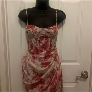 💗Fuchsia Tie Dye Print Structured Corset Set 💗